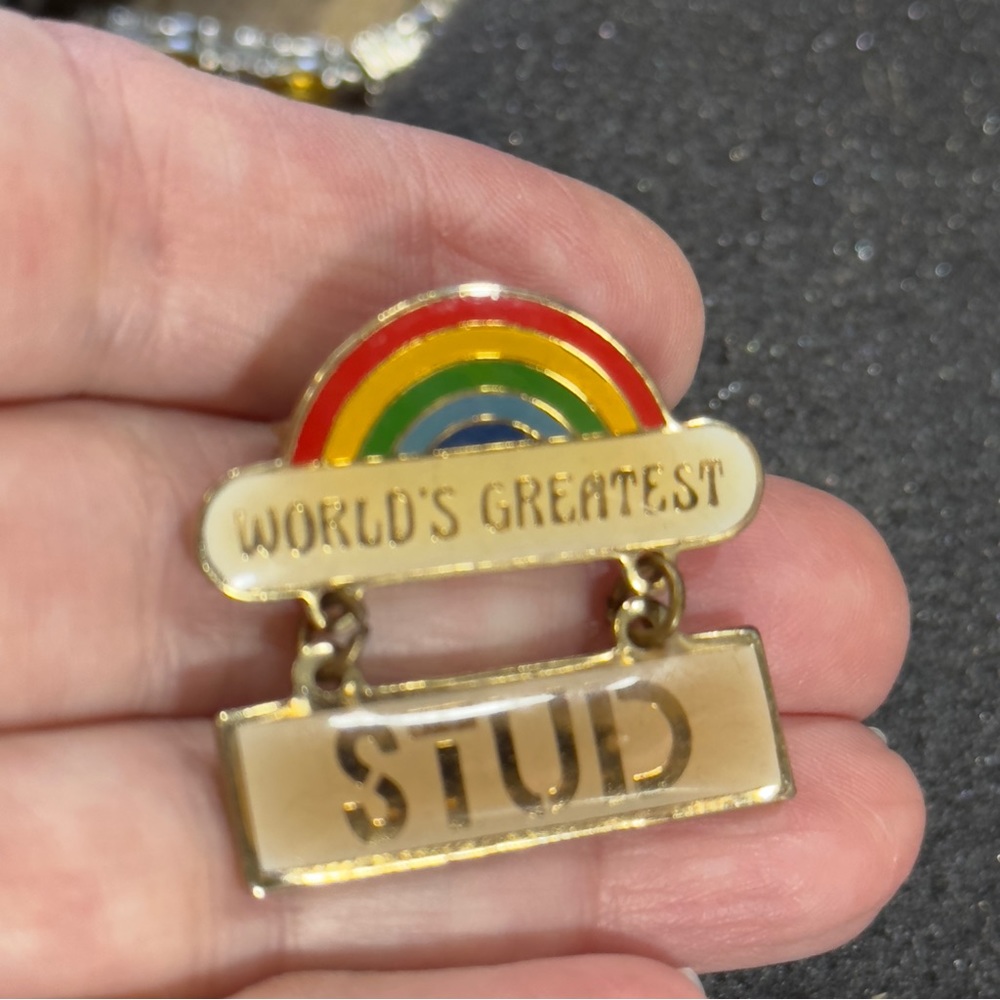 💖2 FOR $20 💖 Vintage Art Nouveaux Centennia 1979 World’s Greatest Stud Rainbow - Picture 16 of 16